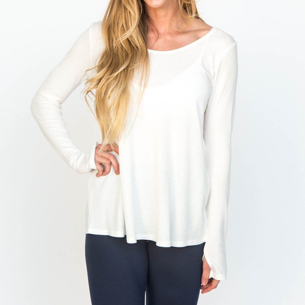 Long Sleeve Thermal Tee Ivory